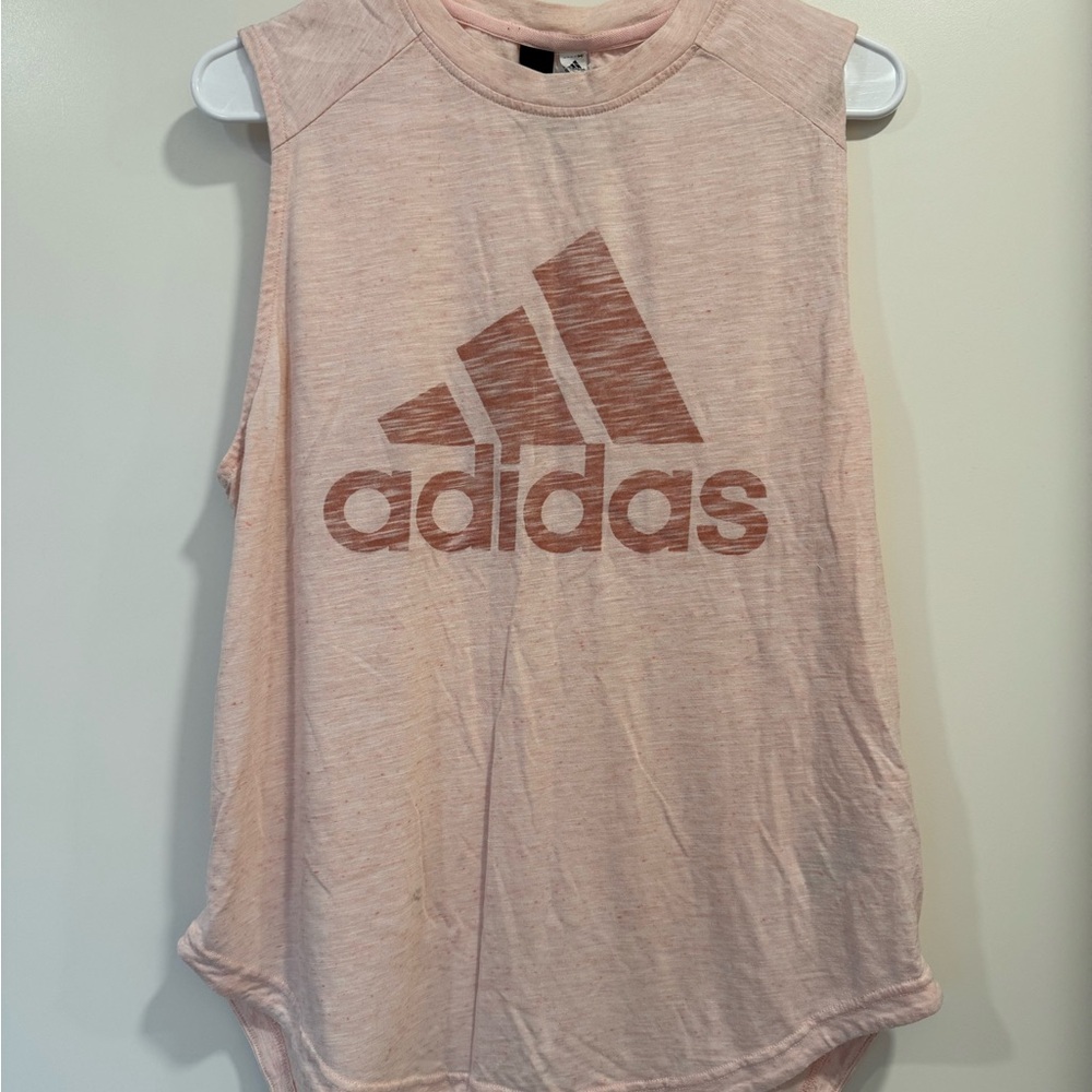 Adidas Light Pink Logo Tank Top